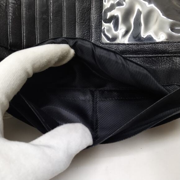 Kenneth Cole Black Leather Zipper Pocket Credit Card ID Window Trifold Wallet - Picture 12 of 13